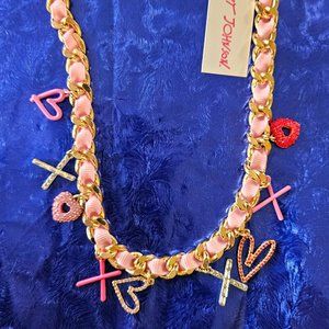 Betsey Johnson Valentine's or Any Day Charm Necklace - NWT